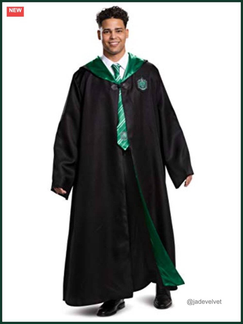 Deluxe Slytherin Harry Potter Robe Adult Wizard Costume Twill Satin